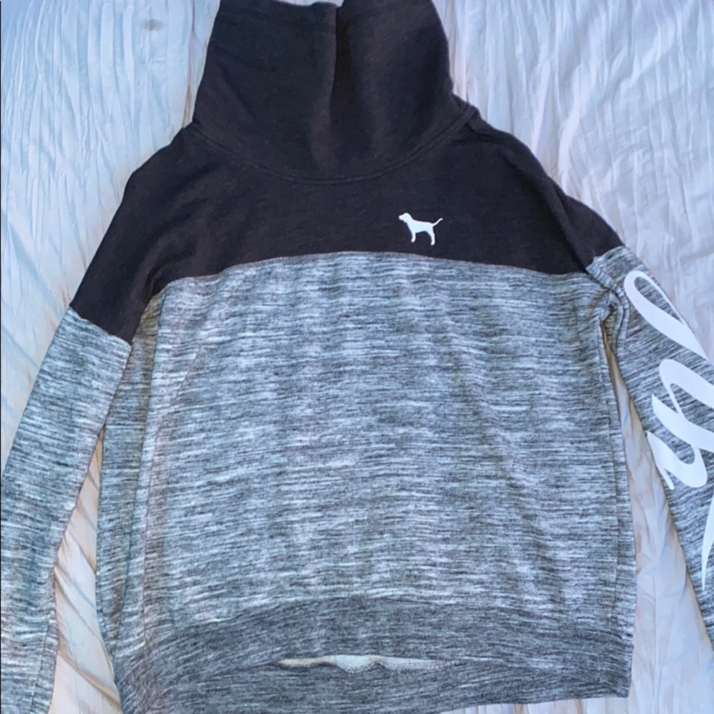 Grey turtle neck jacket